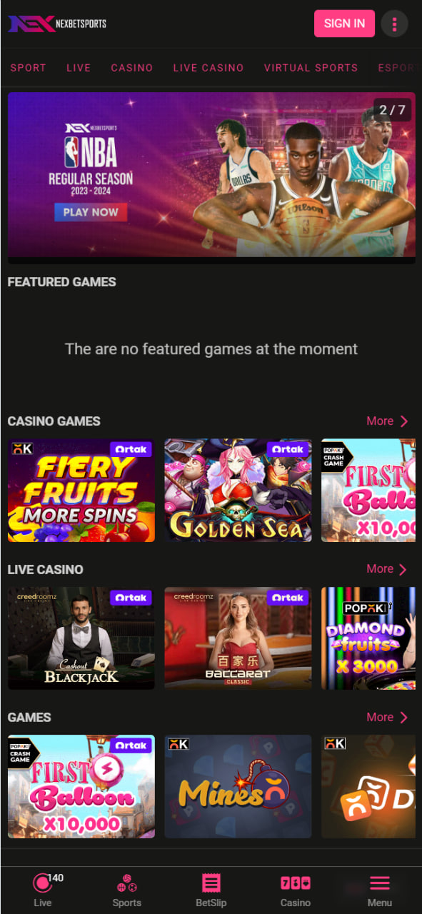 This image is app homepage image of best online betting app in India